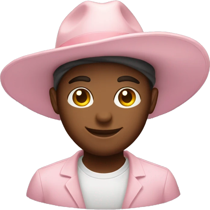 Soft pink Panama hat emoji