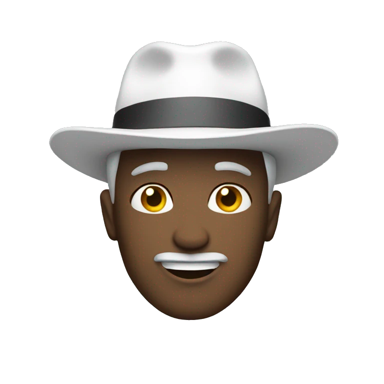 man with white hat emoji