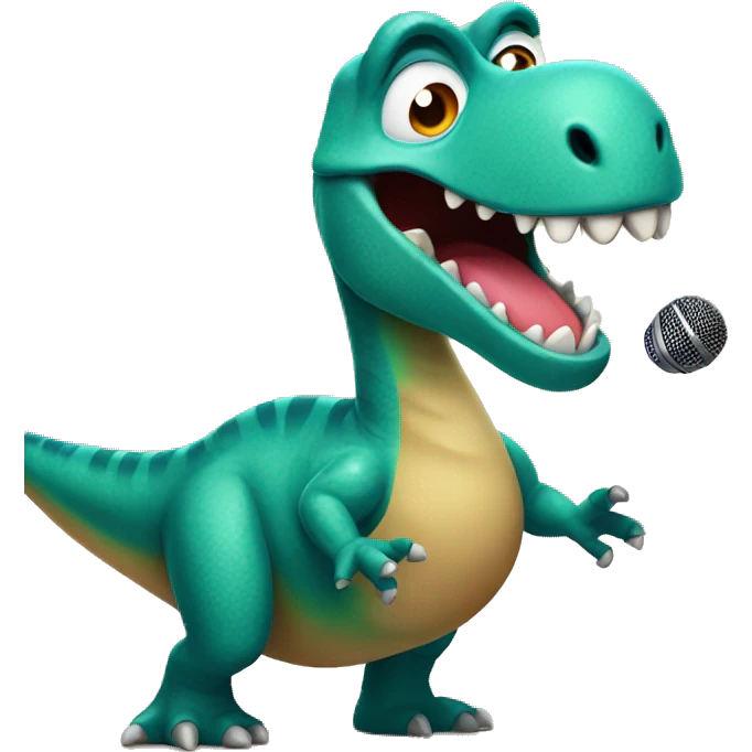 singing dinosaur emoji