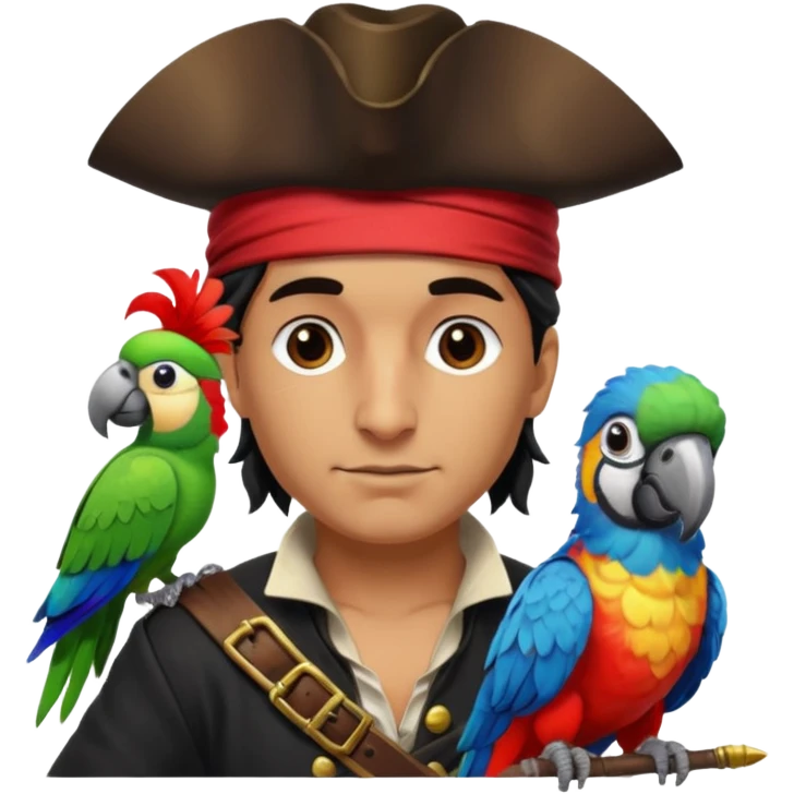 pirate and parrot emoji