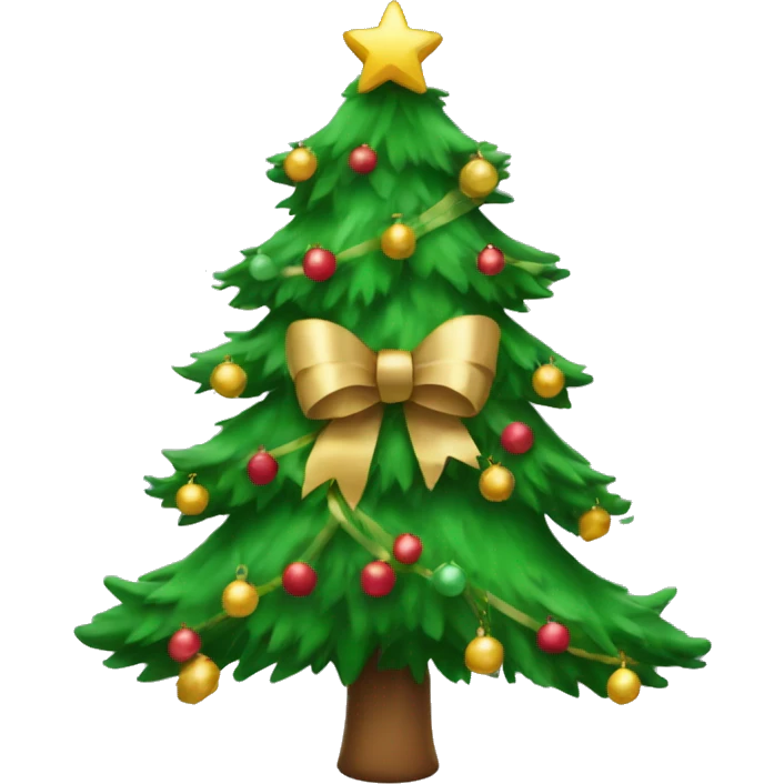 Christmas tree with bows emoji