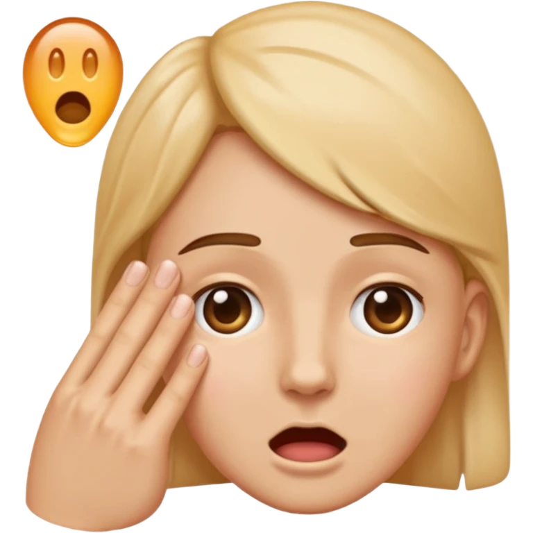 Hands inside ear above drooling emoji emoji