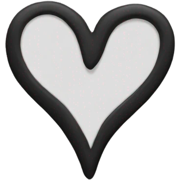 black heart two halves emoji