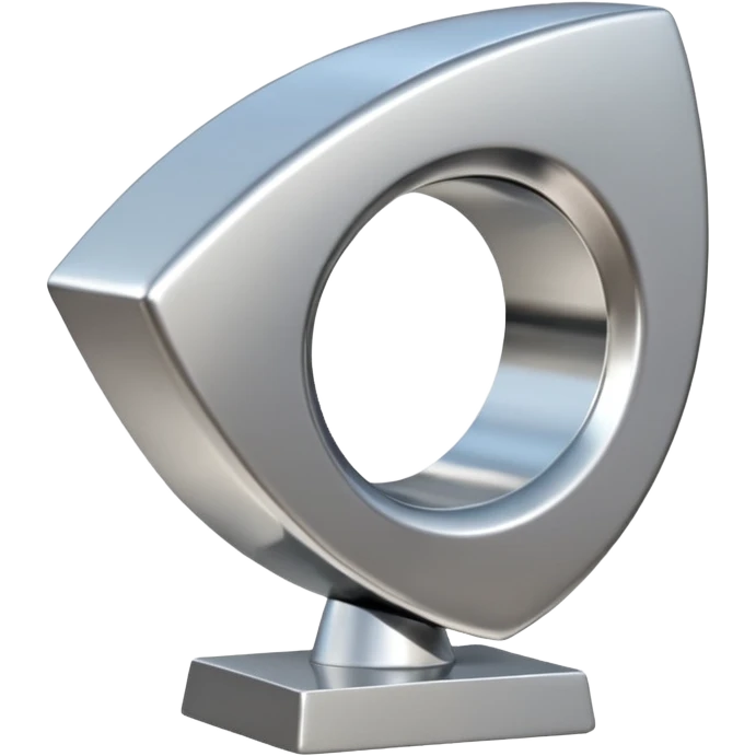 A modern abstract sculpture emoji