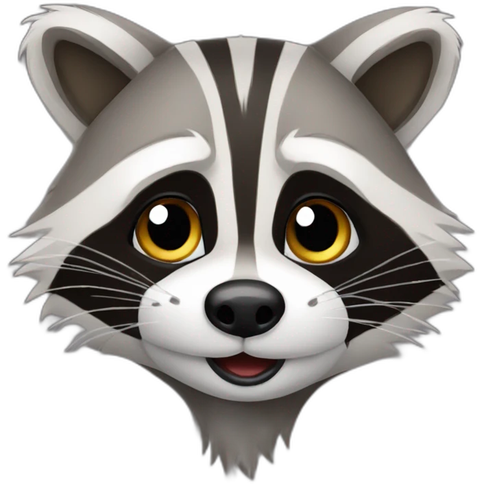 Racoon saying hello emoji