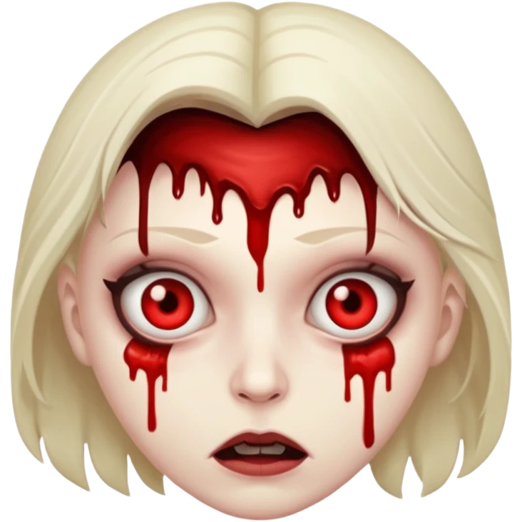 tired killer, bloody eyes. 😡🫩😈 combo i want it more like regular emoji. and make it more evil emoji