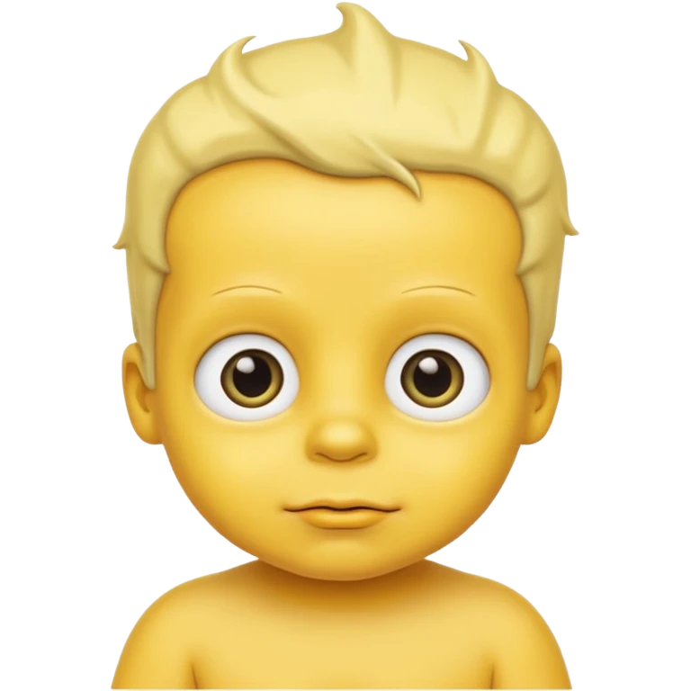 yellow baby with simpson style emoji