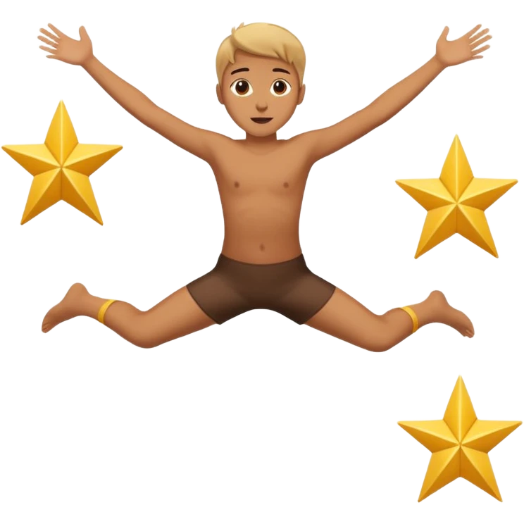 make a person jumping in a star position with their limbs straightened  emoji