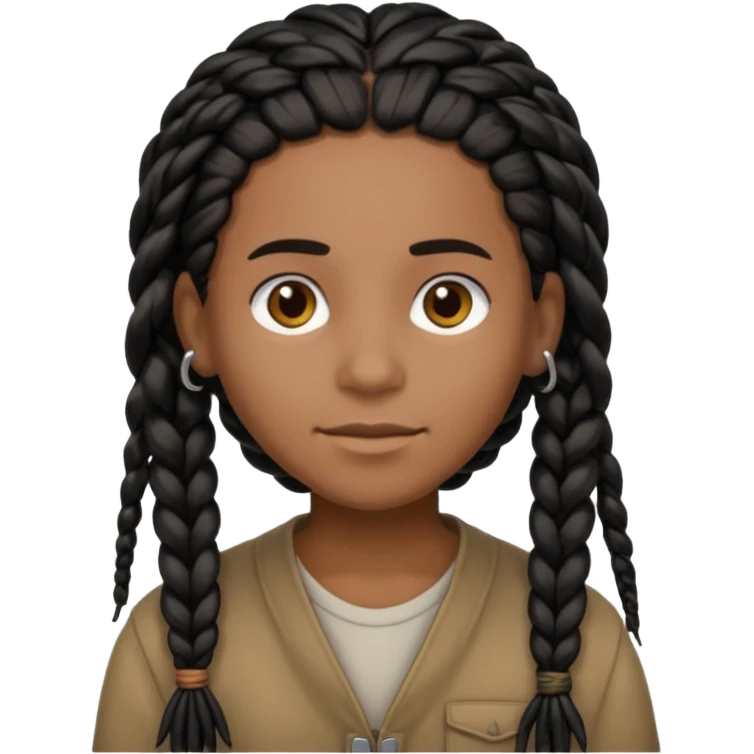 Black dread head with brases emoji