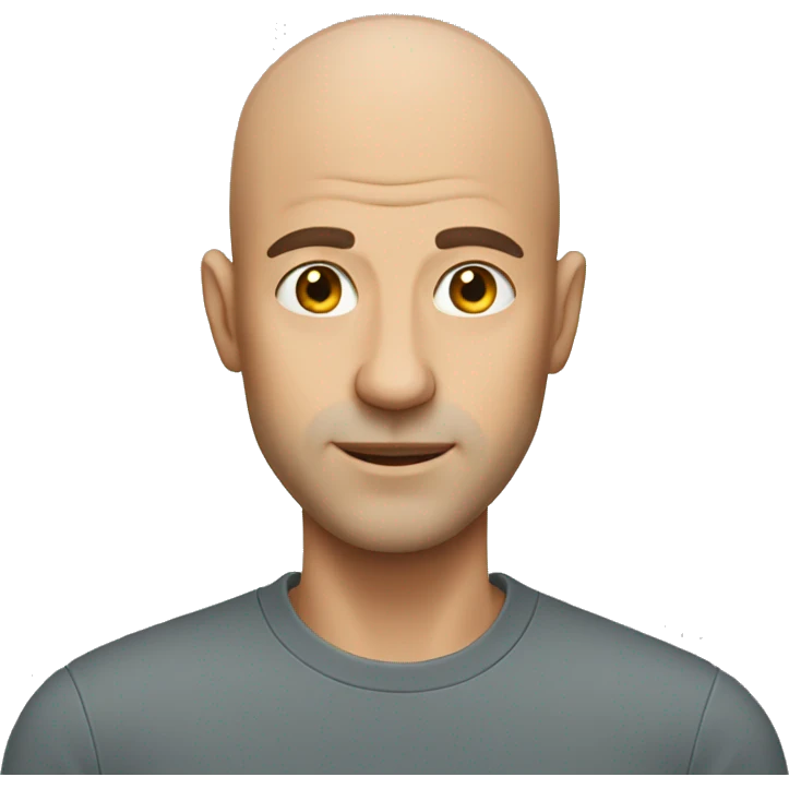 Man that is bald emoji