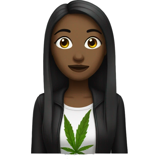 weed Queen dark hair  emoji