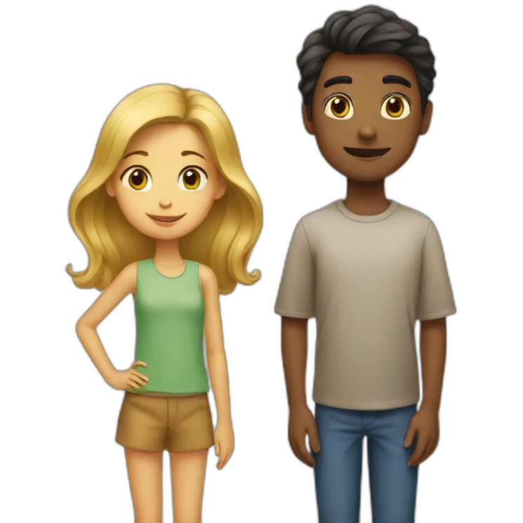 a boy with a girl emoji