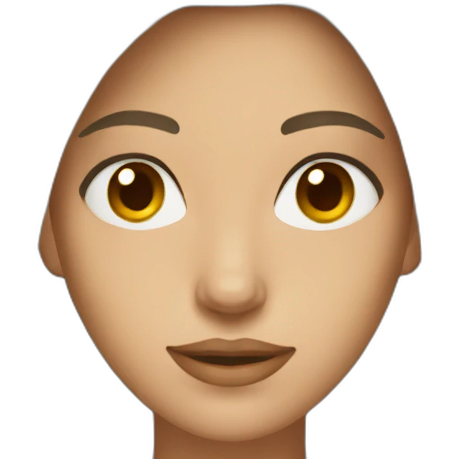 woman white brunette brown eyes emoji