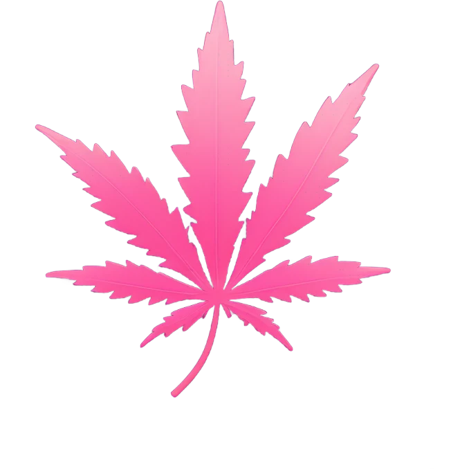 Pink weed leaf  emoji