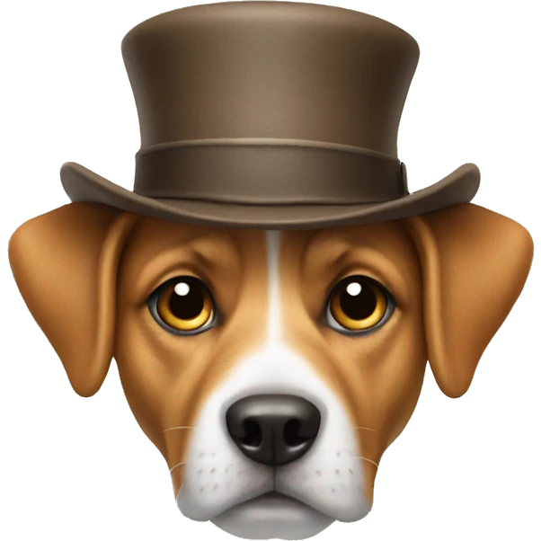Dog with a hat emoji