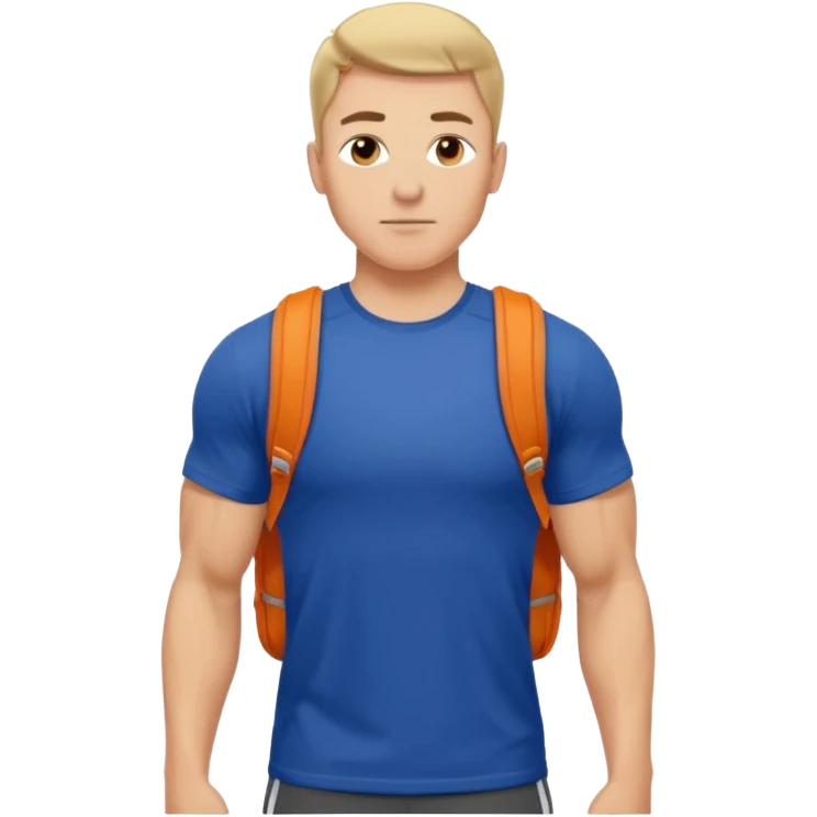 a man rucking with sport t shirt emoji
