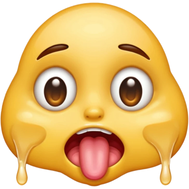 drooling emoji, licking eyes open wide, visible eye bags emoji
