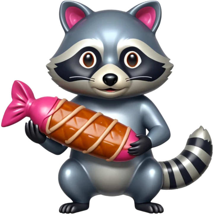  SPAM meat jeff koons style raccoon sculpture  emoji