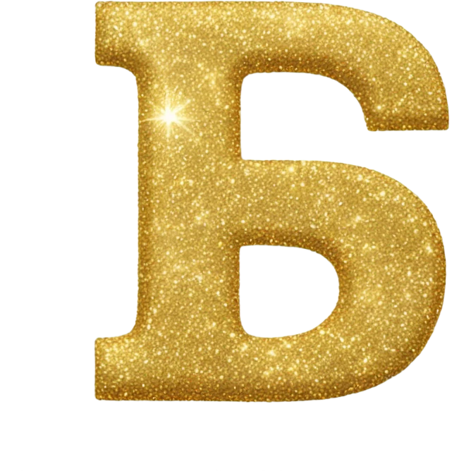 Glitter letter G emoji