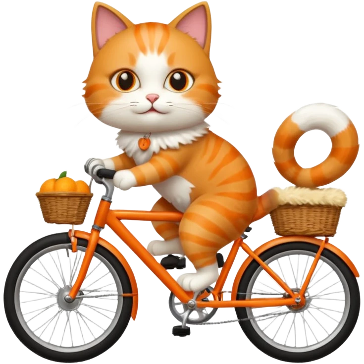 Cat riding bike emoji