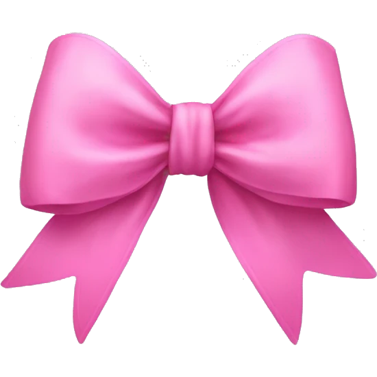 Pink realist bow emoji