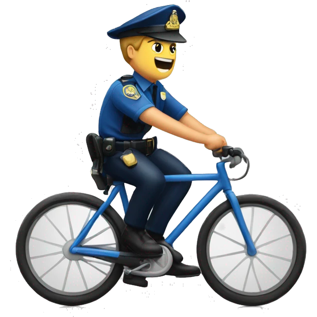 Policier sur un velo emoji