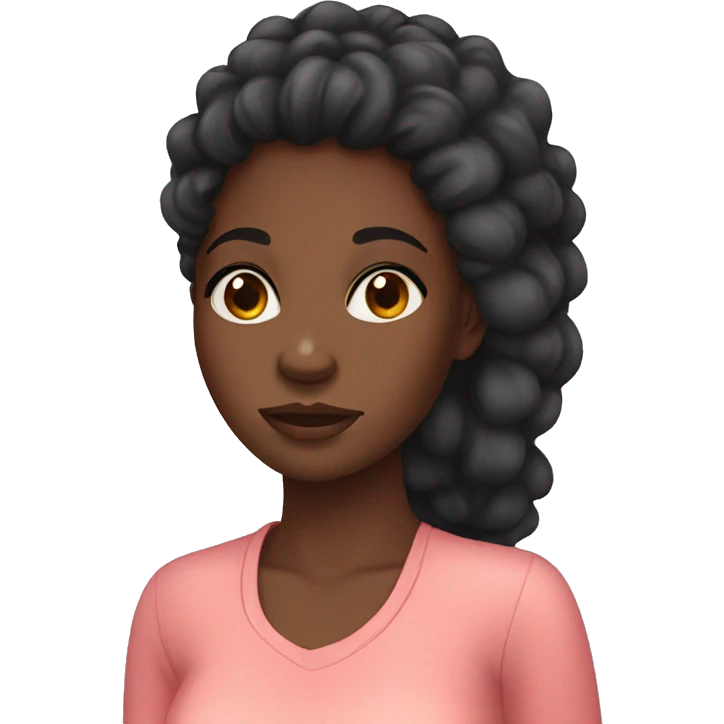 Black girl with acne emoji