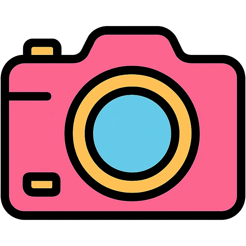 pink camera icon emoji