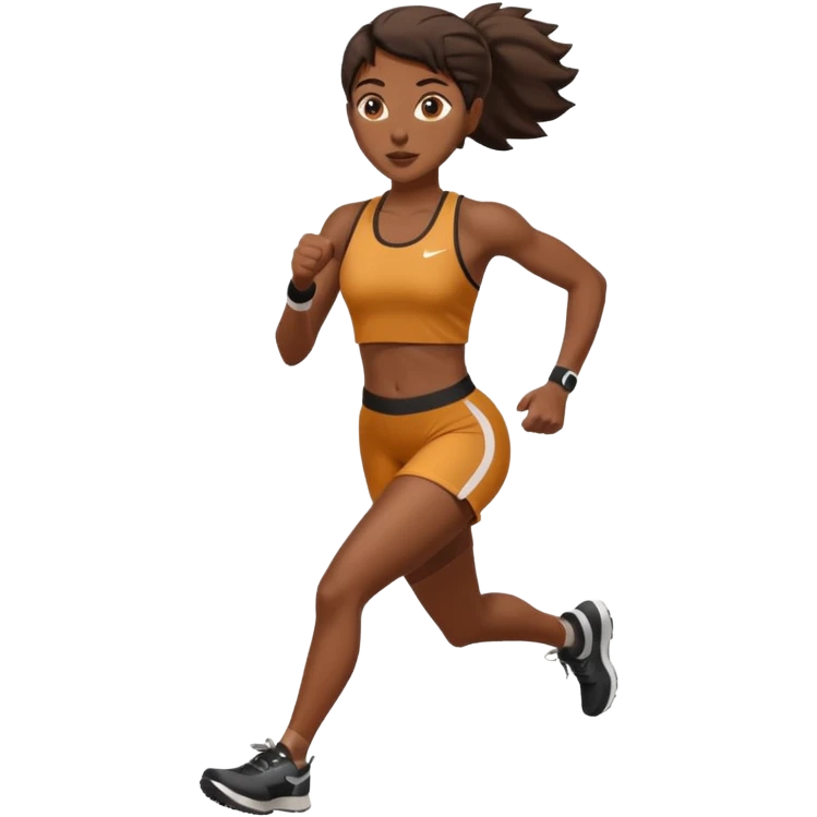 black woman runner emoji