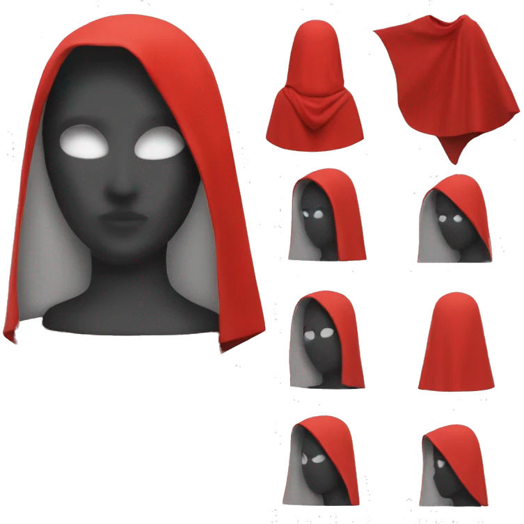 faceless mannequin red  cape emoji