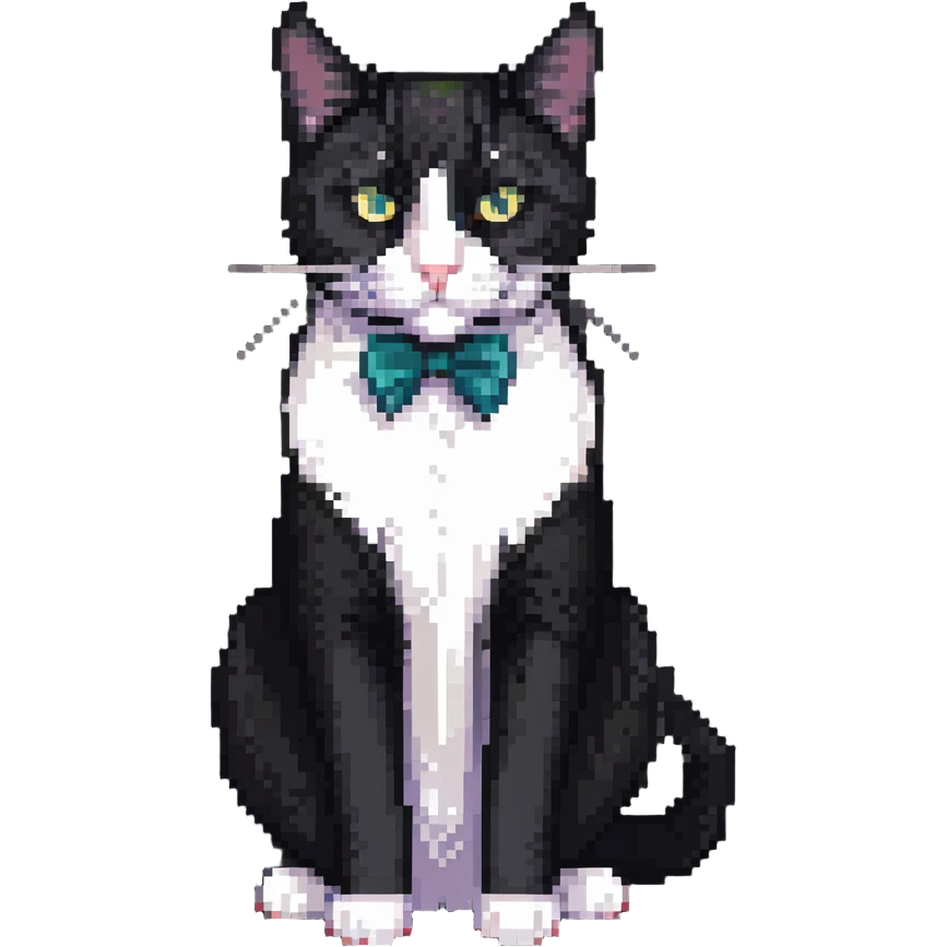tuxedo cat sitting emoji