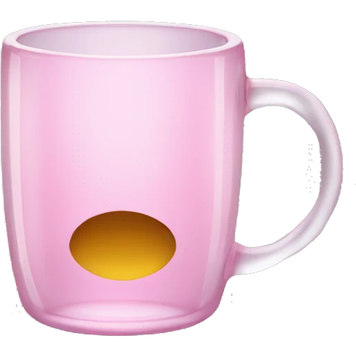 Light pink transparent glass mug emoji