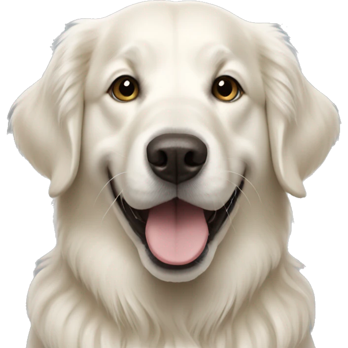 White golden retriever emoji