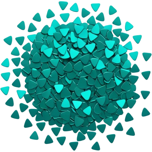 Teal celebration emoji