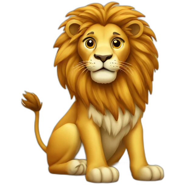 Lion sur girafe emoji