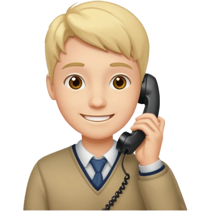 student calling on the phone emoji