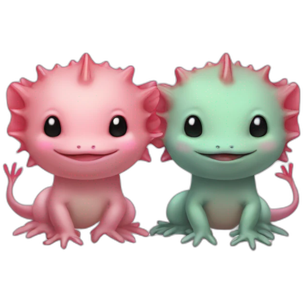 Couple gay d'axolotl emoji