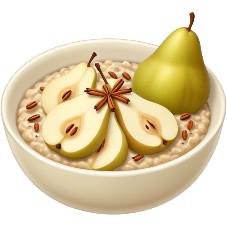 Oatmeal with pears emoji