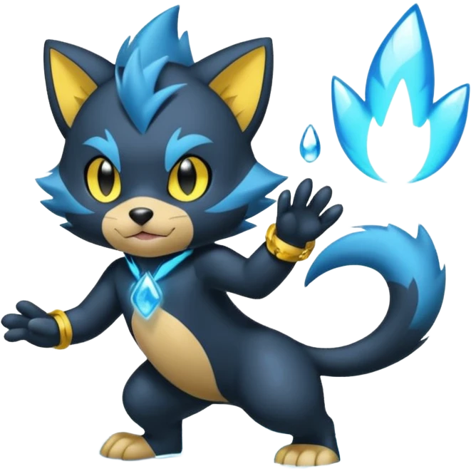 Luxray-Dewott-fusion emoji