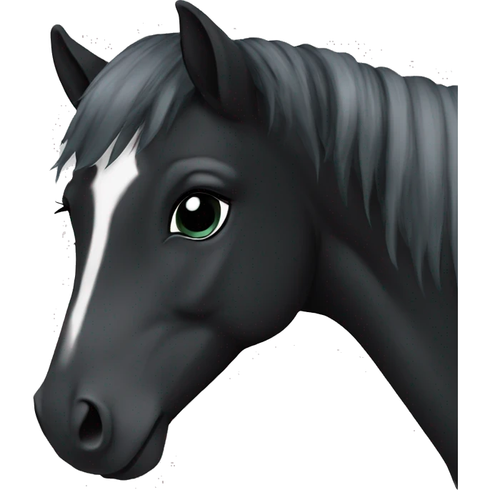 Pony black  emoji