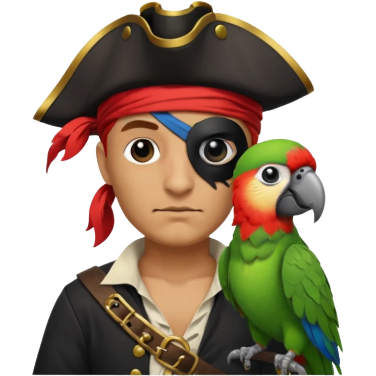 pirate and parrot emoji