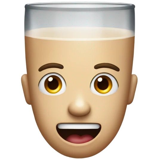 Shock face with glass emoji