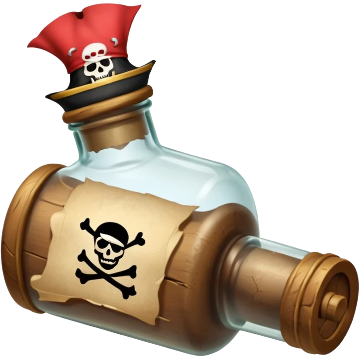 pirate message bottle emoji