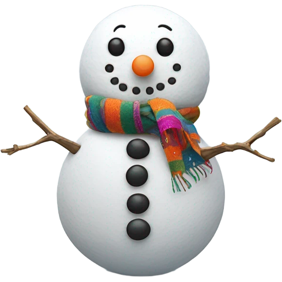 Sitting snowman emoji