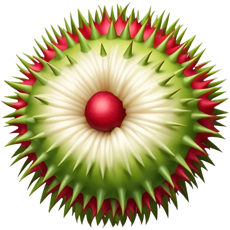 Rambutan fruit emoji