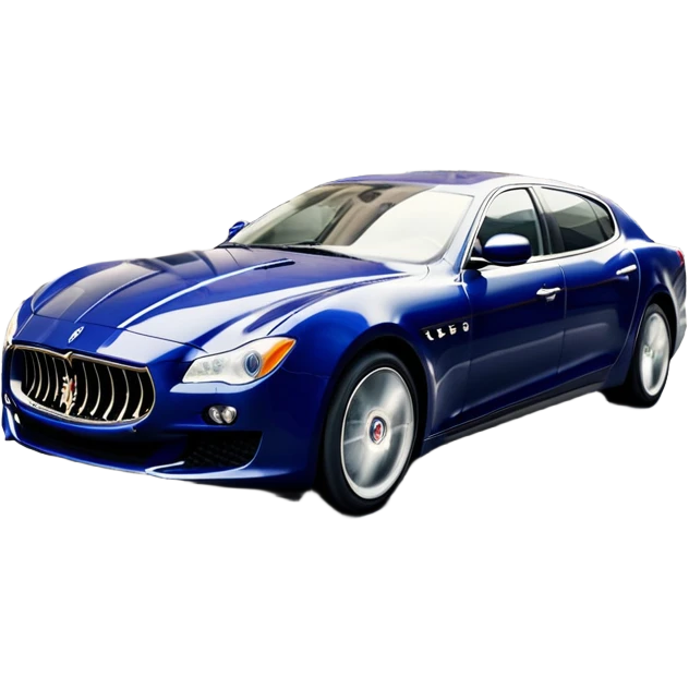 Maserati Quattroporte (2022) – cinematic-realistic Maserati Quattroporte emoji, its striking Italian design turning heads as it effortlessly maneuvers through the streets of Milan. The engine roars with Italian flair, echoing the car's racing heritage while enveloping the driver in an atmosphere of true luxury. emoji
