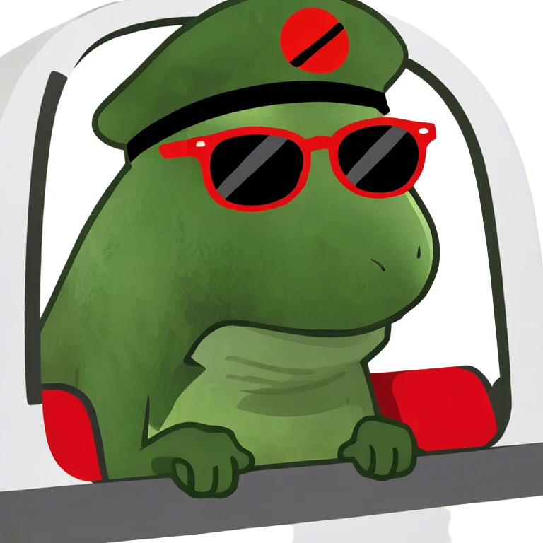 ET riding train emoji