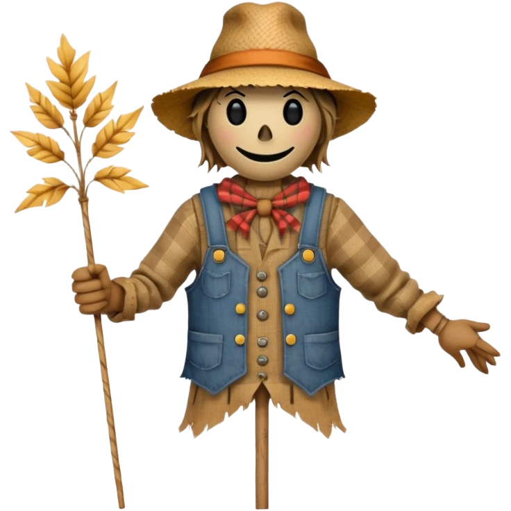 Scarecrow on stick emoji
