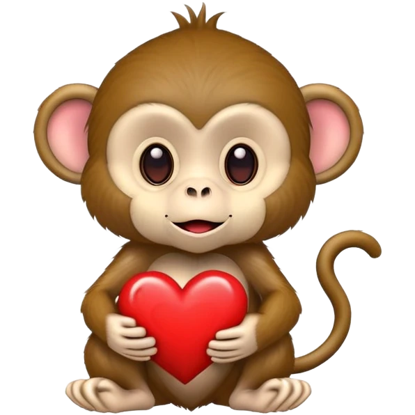 Monkey with heart emoji
