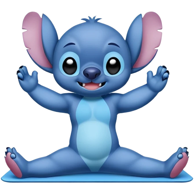 Stitch doing Pilates  emoji